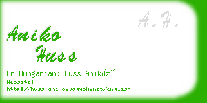 aniko huss business card